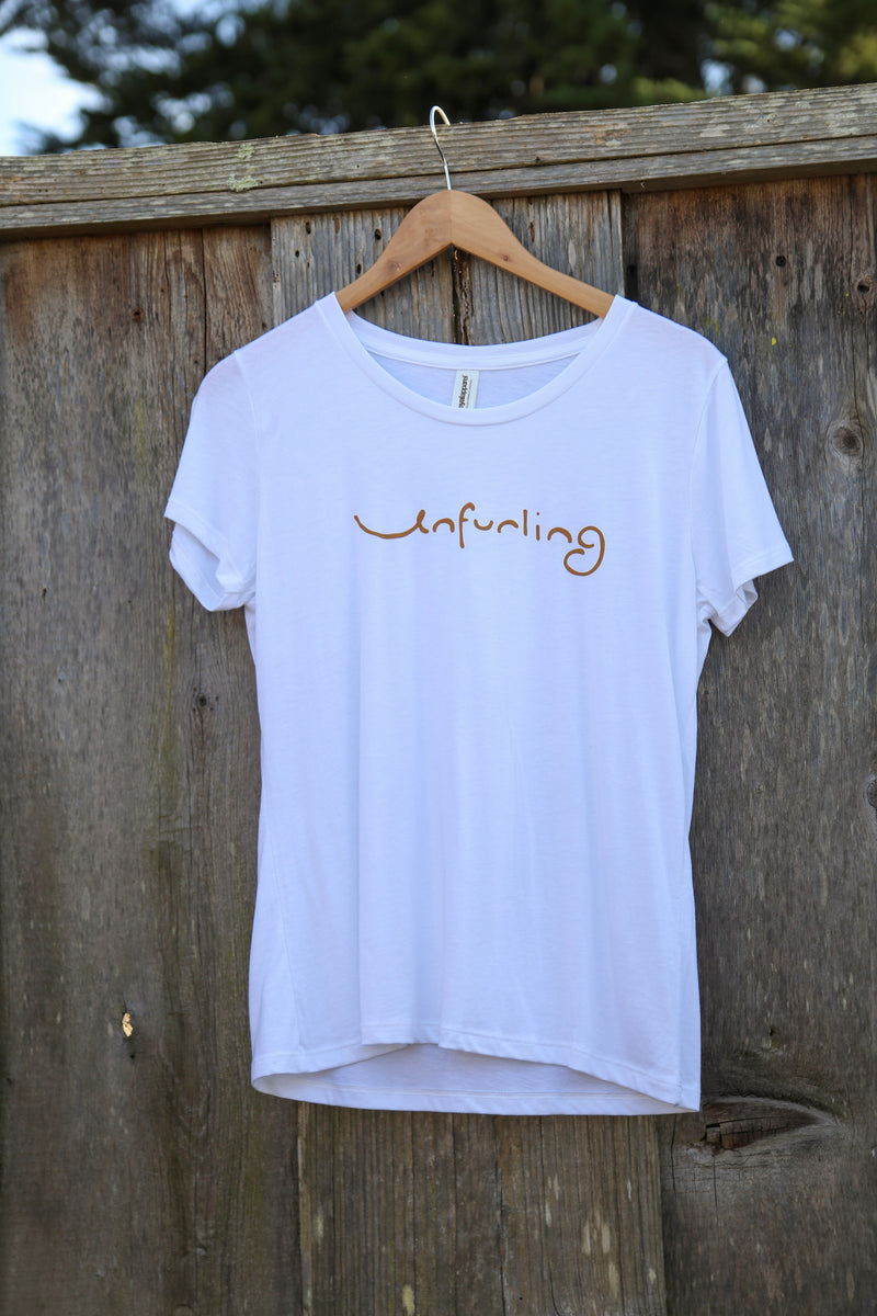 Unfurling Bamboo/ Organic Cotton T-shirt - White