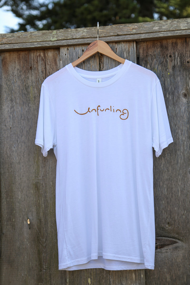 Unfurling Hemp/ Organic Cotton  T-shirt - White