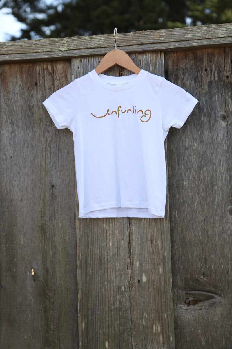 Unfurling Kids Organic Cotton T-shirt - White